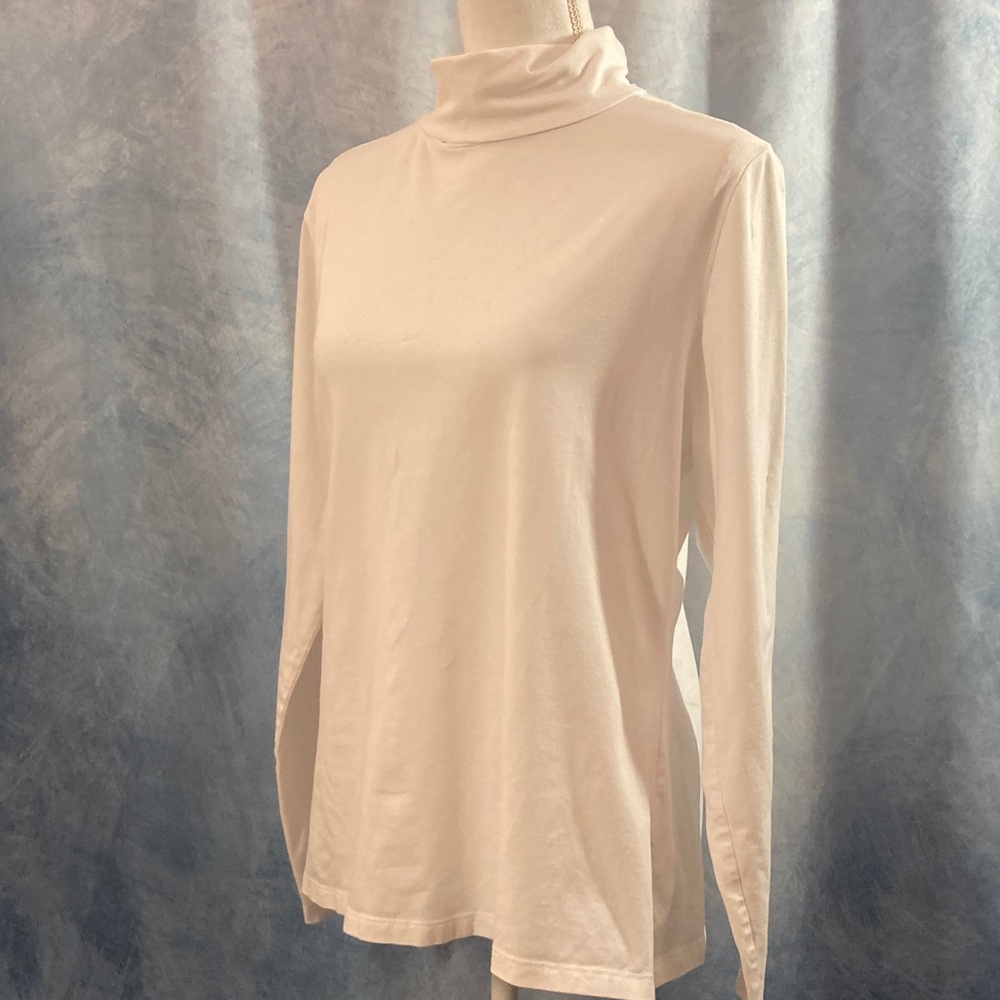 🍀2for$25🍀 Time and Tru White Long Sleeve Turtleneck Top Women’s XL Lightly Worn